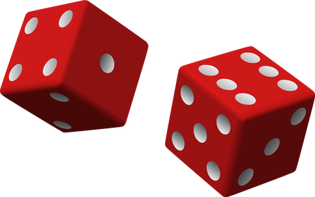 Two red dice